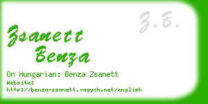 zsanett benza business card